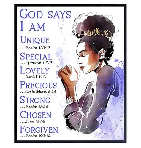 Inspirational Wall Art for Black Girls: Christian Decor to Slay Your Day 