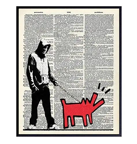 Banksy Graffiti 8x10 Wall Decor Picture - Modern Art Decoration Poster for Home, Apartment, Office, Dorm, Living Room, Bedroom, Bathroom - Gift for Contemporary Urban Street Mural Fan