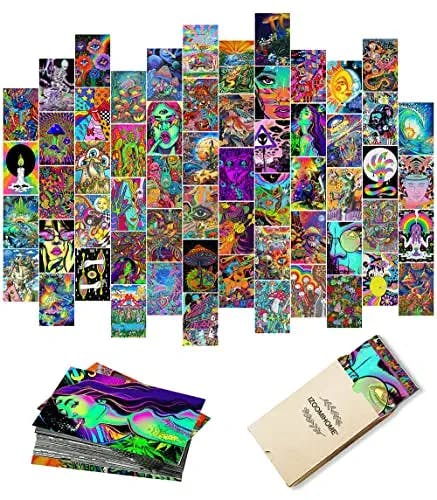 Get Trippy with Hippie Trippy Drippy Wall Collage Kit Aesthetic Pictures Re